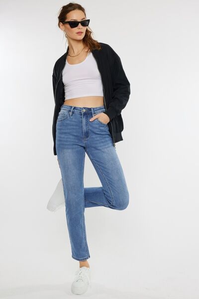 Kancan Full Size Cat's Whiskers High Waist Jeans - Charming Charlie