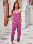 Spaghetti Strap Jumpsuit with Pockets - Charming Charlie