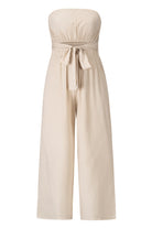 Tied Cutout Tube Wide Leg Jumpsuit - Charming Charlie