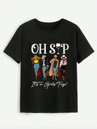 Graphic Round Neck Short Sleeve T-Shirt - Charming Charlie