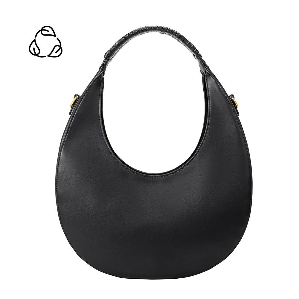 Melie Bianco Danni Recycled Vegan Shoulder Bag in Black