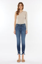 Kancan Raw Hem High Waist Cropped Jeans - Charming Charlie