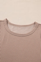 Textured Round Neck Tank and Shorts Set - Charming Charlie