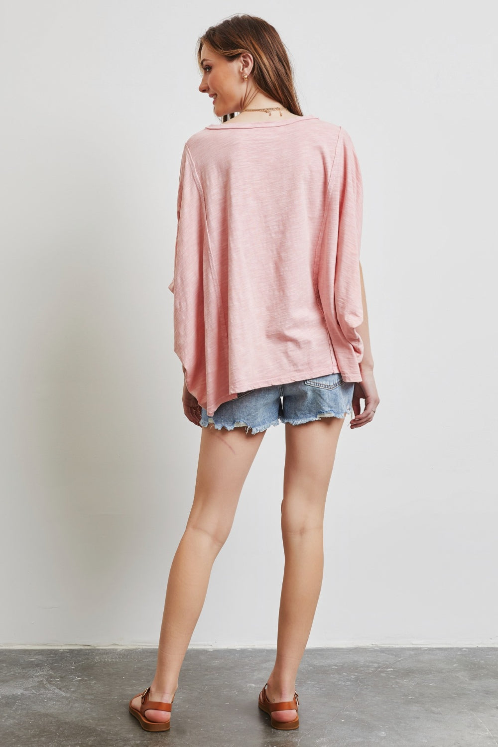 HEYSON Full Size Garment-Dyed Boat Neck Oversized Top - Charming Charlie