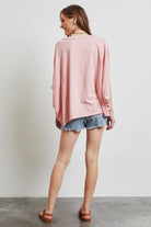HEYSON Full Size Garment-Dyed Boat Neck Oversized Top - Charming Charlie