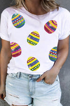 Plus Size Easter Round Neck Short Sleeve T-Shirt - Charming Charlie