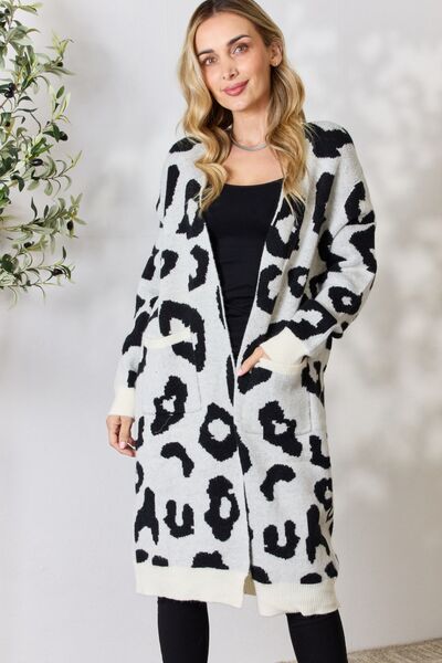 BiBi Leopard Open Front Cardigan – Charming Charlie