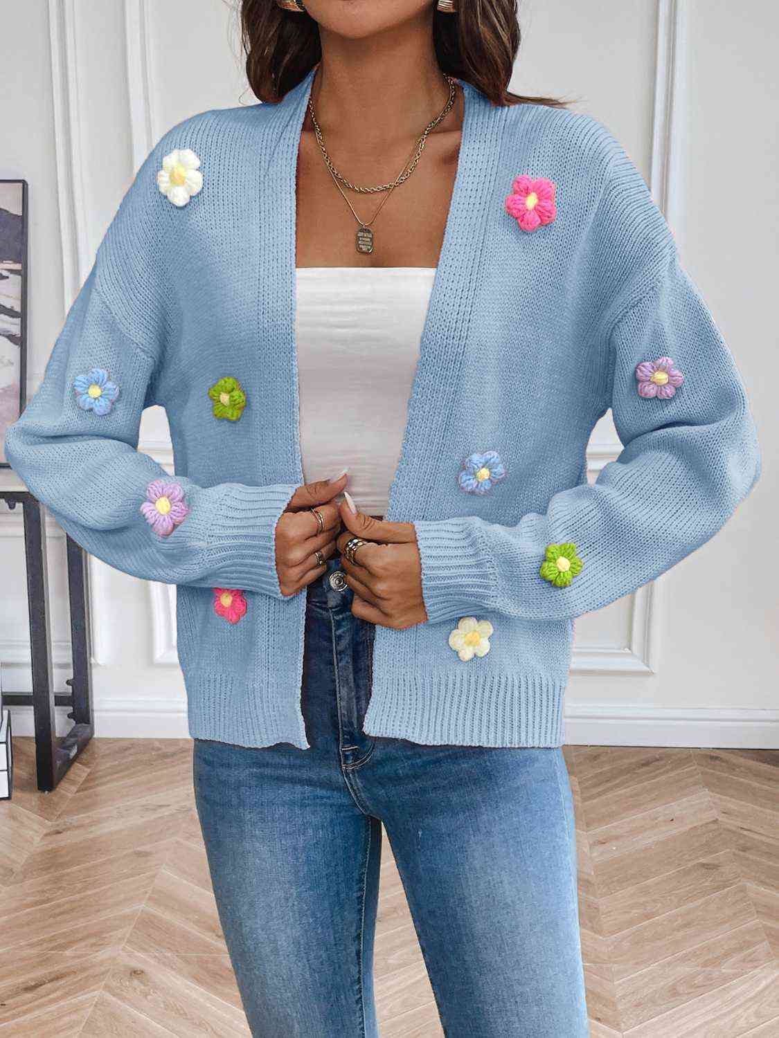Floral Long Sleeve Open Front Cardigan – Charming Charlie