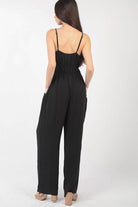 VERY J Pintuck Detail Woven Sleeveless Jumpsuit - Charming Charlie