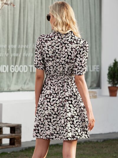 Floral Mock Neck Mini Dress - Charming Charlie