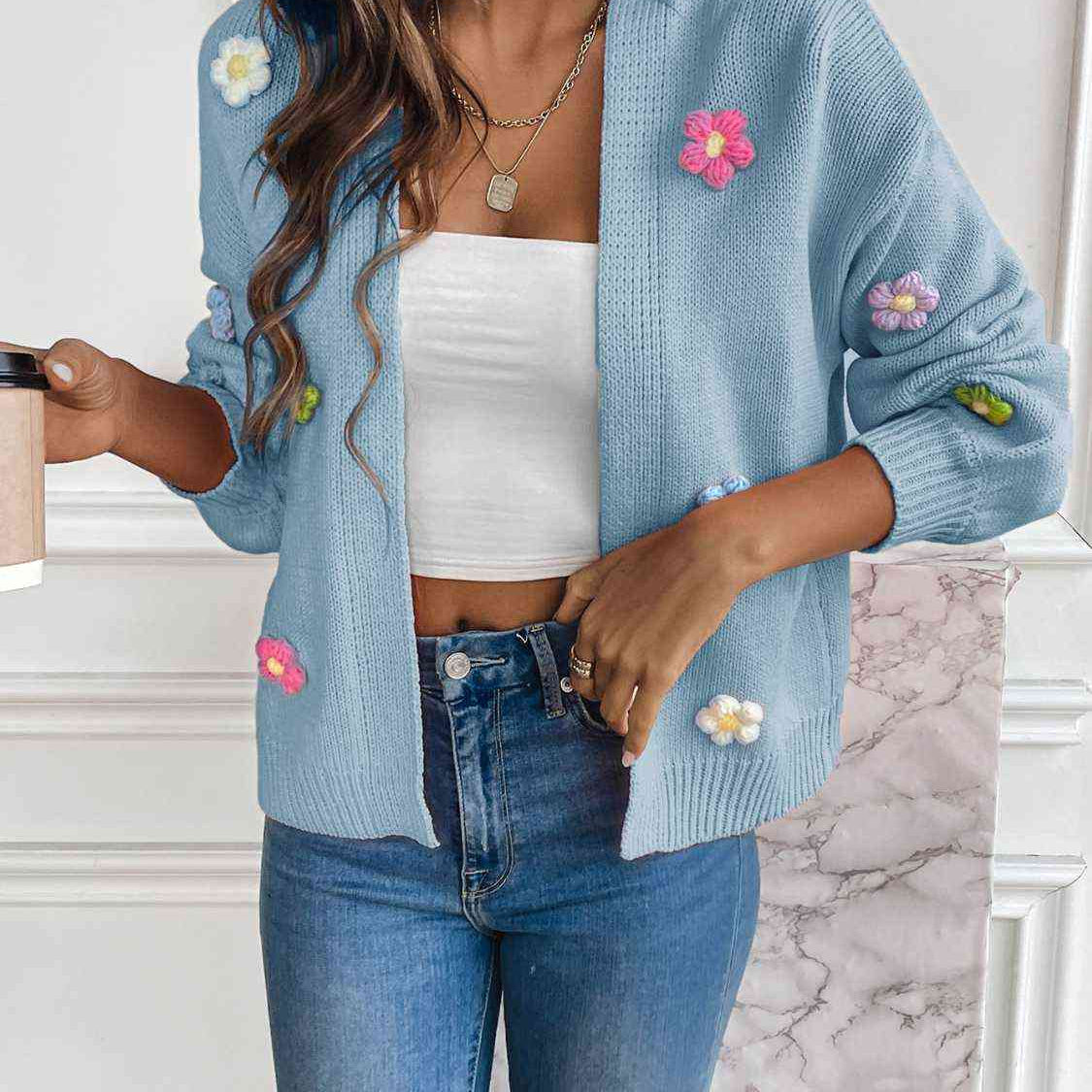 Floral Long Sleeve Open Front Cardigan – Charming Charlie