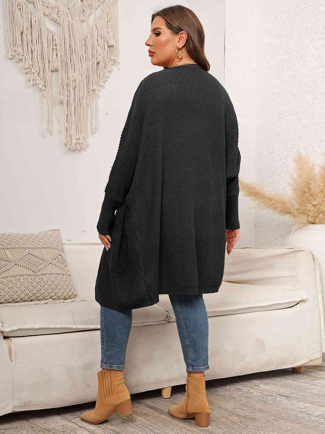 Plus Size Open Front Cardigan With Pockets – Charming Charlie