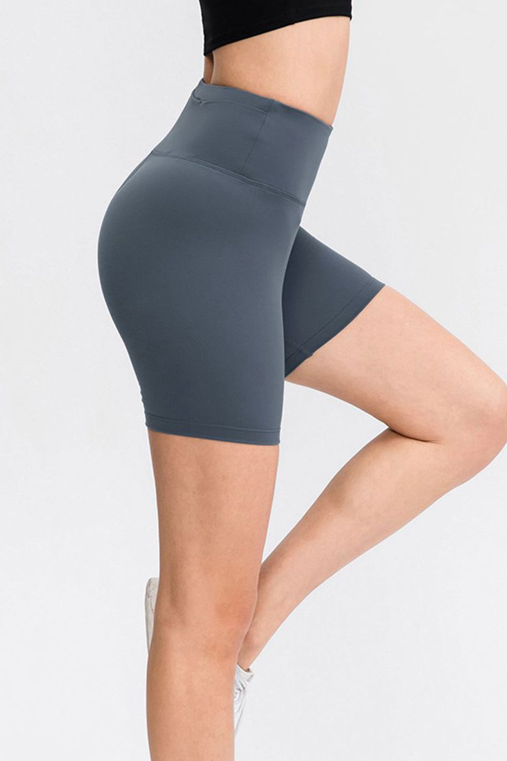 Wide Waistband Sports Shorts - Charming Charlie