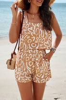 Printed Cropped Tank and Shorts Set - Charming Charlie