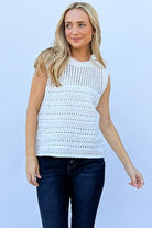 And The Why Hollowed Out Buttoned Tank - Charming Charlie