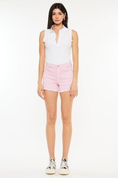 Kancan Raw Hem High Waist Denim Shorts - Charming Charlie