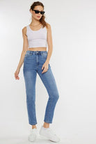 Kancan Full Size Cat's Whiskers High Waist Jeans - Charming Charlie