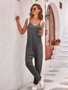 Spaghetti Strap Jumpsuit with Pockets - Charming Charlie