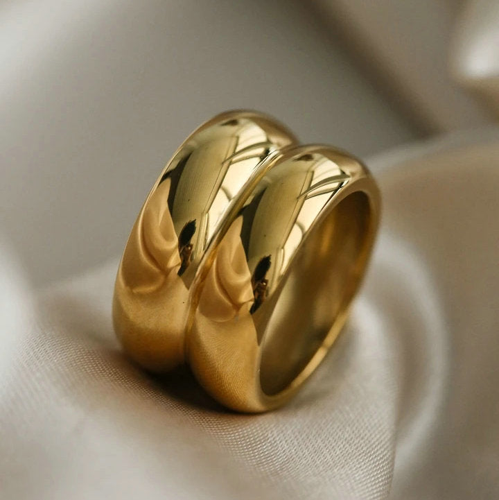 Gold Double Ridge Ring – Charming Charlie