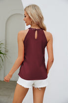 Sequin Grecian Neck Tank - Charming Charlie