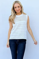 And The Why Hollowed Out Buttoned Tank - Charming Charlie