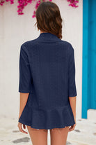 Eyelet Open Front Cardigan - Charming Charlie