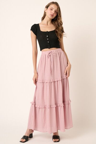 Mittoshop Drawstring High Waist Frill Skirt - Charming Charlie