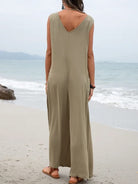 Full Size Wide Strap Jumpsuit with Pockets - Charming Charlie