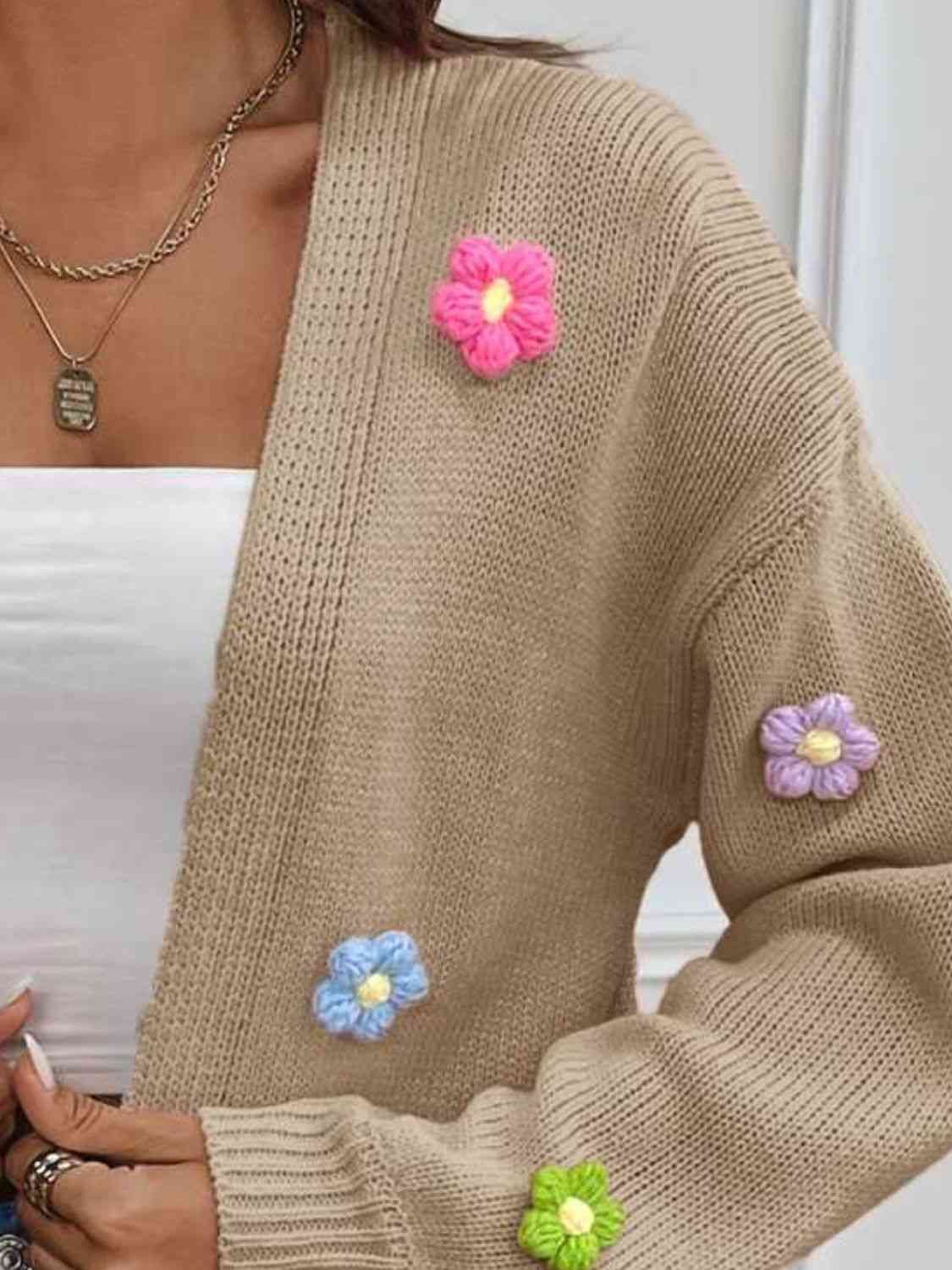 ChaneyCharms Flower Sweater Cardigan Clip, Sweater Clasp 5240