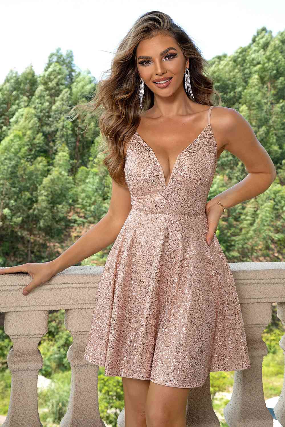 Sequin Spaghetti Strap Dress – Charming Charlie