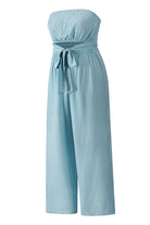 Tied Cutout Tube Wide Leg Jumpsuit - Charming Charlie