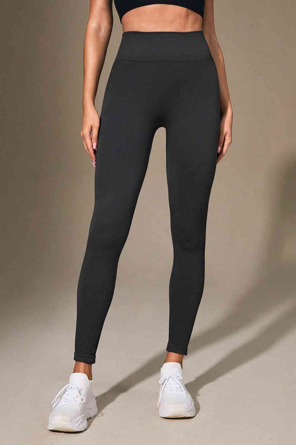 Wide Waistband Sports Leggings - Charming Charlie