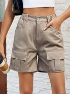 Pocketed High Waist Denim Shorts - Charming Charlie