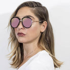 FARMINDALE | CA13 - Polarized Circle Round Brow-Bar Fashion Sunglasses - Cramilo Eyewear - Stylish Trendy Affordable Sunglasses Clear Glasses Eye Wear Fashion