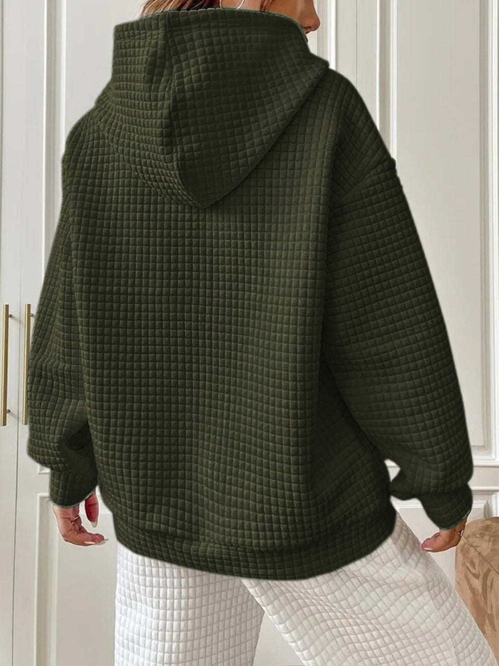 Elevated Drawstring Hoodie with Luxe Texture