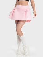 Pleated Detail Mid-Rise Waist Active Skirt - Charming Charlie