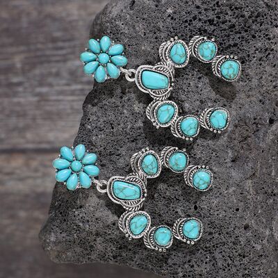 Artificial Turquoise Alloy Dangle Earrings - Charming Charlie