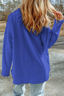 Pocketed Button Up Dropped Shoulder Denim Jacket main image 0