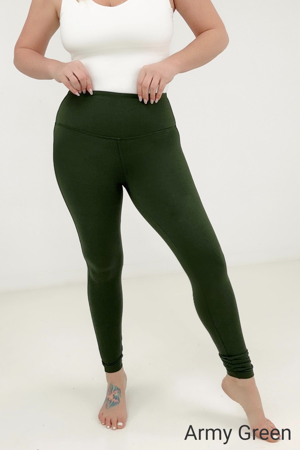 Zenana Premium Cotton Full Ankle Length Womens Basic Leggings - Multiple  Solid Colors Sizes S-3X 