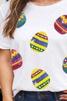 Plus Size Easter Round Neck Short Sleeve T-Shirt - Charming Charlie